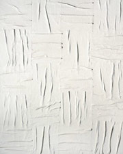  Пьеро Манцони. Черно-белая композиция. Ок. 1959. Холст, каолин. 100x80  