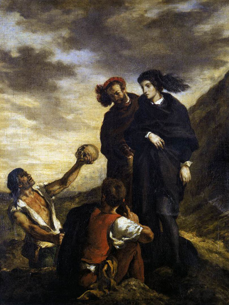 Эжен Делакруа. Гамлет и Горацио на кладбище. 1839. Лувр