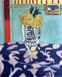 Анри Матисс. Нарциссы и скатерь в синих и розовых тонах. 1911. Холст, масло. 81х65,5 см