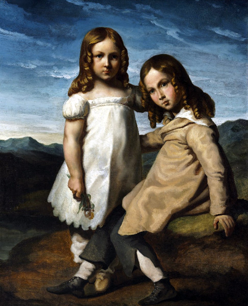 Теодор Жерико. Портрет Альфреда и Элизабет де Дро. 1818. Холст, масло. 99,2х79,4 см