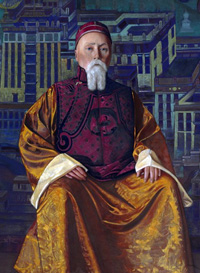 Святослав Рерих. Портрет Николая Рериха в тибетском одеянии. 1933