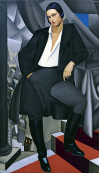 Тамара де Лемпицка. Портрет герцогини де Ла Саль. 1925. Холст, масло. 162х97 см