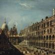 Микеле Мариески. Внутренний двор Дворца дожей в Венеции с видом на Лестницу гигантов и собор святого Марка