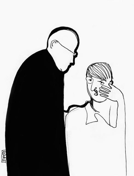 Надежда Трушина. М. Ходорковский и П. Лебедев. Карикатура