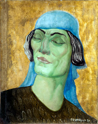 Ладо Гудиашвили. Голова воина. 1924. Холст, масло. 45х35