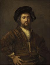 Рембрандт. «Поясной портрет подбоченившегося мужчины». 1658