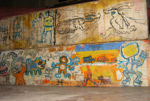 Граффити в мастерской Андрея Медведева