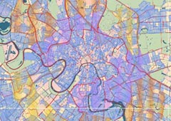 Территории реорганизации и зон развития города Москвы (фрагмент)