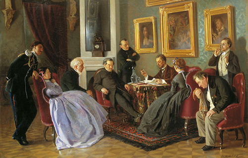 Владимир Маковский. Литературное чтение. 1866 