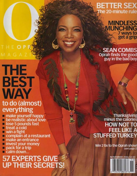 Опра Уинфри на обложке своего журнала O, The Oprah Magazine