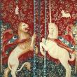Лев и единорог со шпалеры «Дама с единорогом». Конец XV века