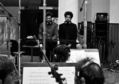 Даниэле Луппи (слева) и Danger Mouse в студии во время записи альбома  «Rome» 