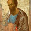 Апостол Павел. Из Успенского собора в Звенигороде. Около 1400 