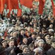 Трудящиеся Москвы встречают героя космоса Юрия Алексеевича Гагарина 