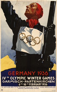 Рекламный плакат олимпиады 1936 