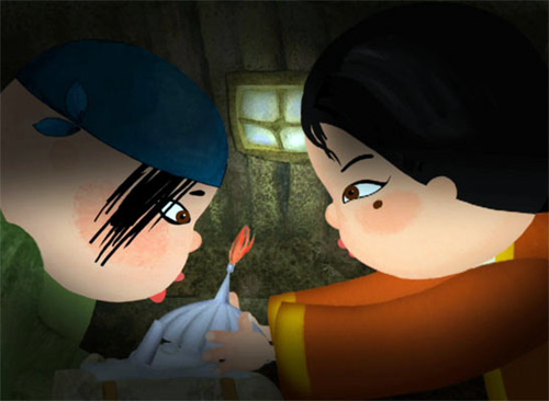 Кадр из мультфильма «Карась-комар»