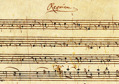 Рукопись «Реквиема» Моцарта