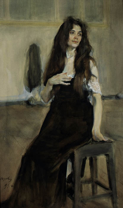 Валентин Серов. Натурщица с распущенными волосами. 1899 