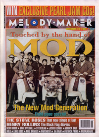 Газета Melody Maker со специальным материалом про культуру британских Модов «Touched By The Hand Of Mod» 