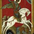 Икона. Чудо святого Георгия о змие. Вторая четверть XV века. Новгород