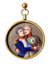 Медальон «Миниатюра на тему Тильзитского мира». Франция. 1810-е