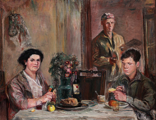Александр Древин. Семья художника. 1938