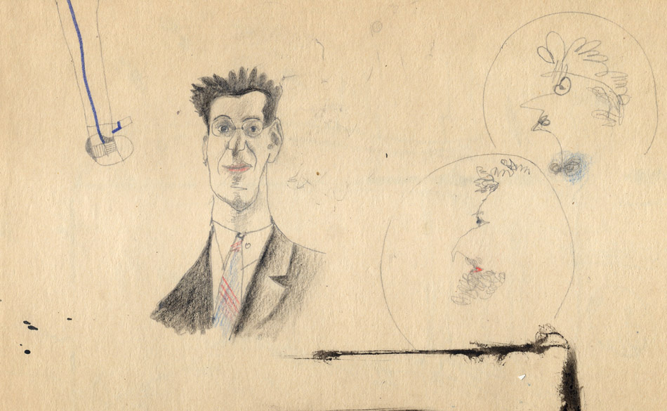 Портрет Симона Дрейдена. Бумага, карандаш. 21 × 30 - Сергей Дрейден