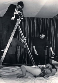 Кубрик и Трейси Рид на съемках «Доктора Стрейнджлава» (1963)