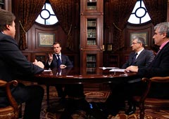 Интервью президента Дмитрия Медведева руководителям центральных телеканалов, 30 сентября 2011 года