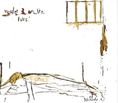 Один из рисунков кровью Пита Доэрти