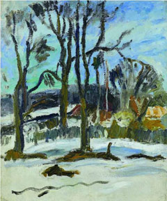  Александр Древин, «Пейзаж.Зима», 1924 