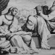  Карраччи, Аннибале (1560–1609) (художник и гравер). Итальянская школа. СВЯТОЕ СЕМЕЙСТВО С ИОАННОМ КРЕСТИТЕЛЕМ. Бумага, резец, офорт, сухая игла. 16,4х21,4 (размер листа). Датируется 1590 г. 