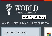 скриншот сайта Мировой цифровой библиотеки