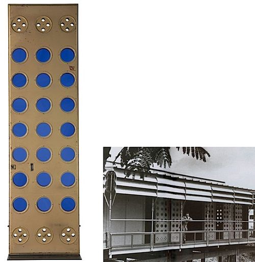 Жан Пруве (1901 -1984). Дверь с круглыми окошками из «Тропического дома». 1951