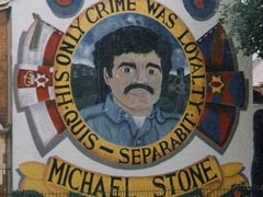 Граффити в поддержку Майкла Стоуна. Восточный Белфаст