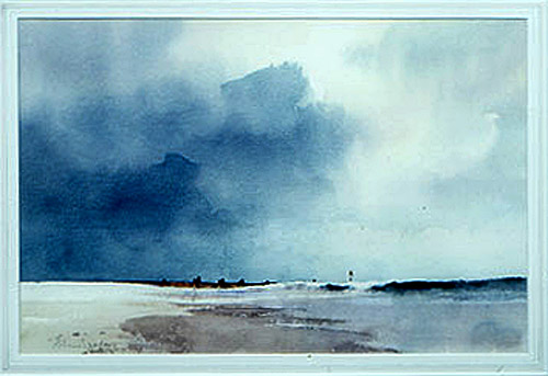  Эдвард Сего. Пляж в Норфолке (34 x 51 см) 