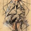 Виллем де Кунинг. Женщина I. 1951. Бумага, уголь, карандаш, пастель. 54,6x41,9