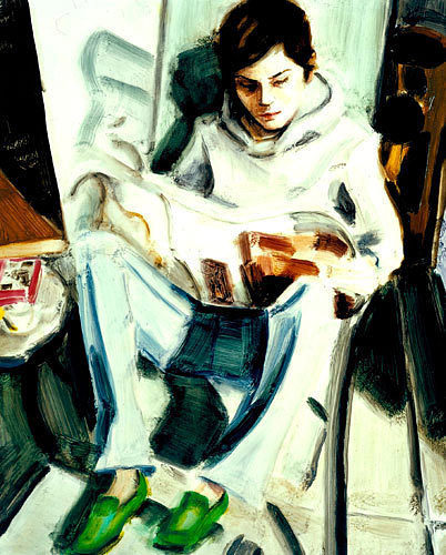 Elizabeth Peyton  - E.P. Reading (self-portrait). 2005