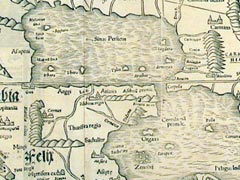 Ганс Гольбейн Младший (?). Карта Персидского залива. 1542 (деталь)