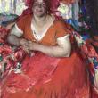 Абрам Архипов. Крестьянка в красной шали. Холст, масло, 106.7 x 83.8 см