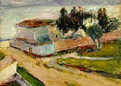 Анри Матисс. «Пейзаж с розовой стеной». 1898 (деталь)