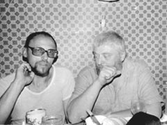 Д.А. Пригов и Александр Сидоров. Ленинград. 1989