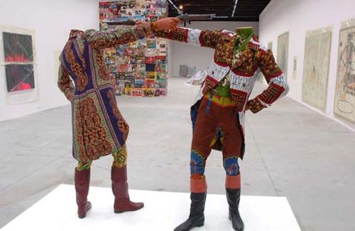 Yinka Shonibare, How to blow up two heads at once, 2006,  Venice Art Biennale 2007