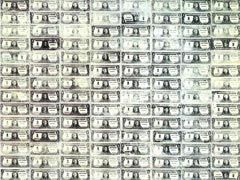 Энди Уорхол. «192 однодолларовые банкноты». 1962 (деталь)