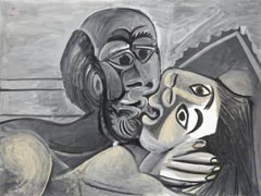 Пабло Пикассо. «Поцелуй». 1969 (продана в мае 2008 на аукционе Sotheby’s в Нью-Йорке за $17,4 млн)