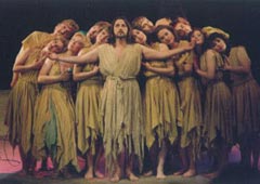 Сцена из спектакля «Иисус Христос – суперзвезда» Санкт-Петербургского государственного театра «Рок-опера»