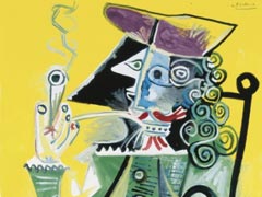Пабло Пикассо. «Мушкетер с трубкой». 1968 (фрагмент)