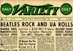 Первая страница Variety за 7 августа 1964 года