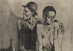 Пабло Пикассо. «Скудная трапеза». 1904 (фрагмент)