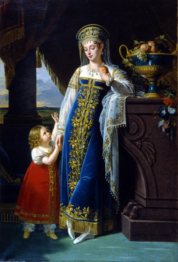 Лефевр Робер. Портрет княгини М.Ф. Барятинской с дочерью Ольгой. 1817